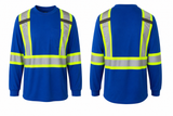 Hi-Vis Long Sleeve Safety Shirt – Reflective Workwear | 4 Colors Available