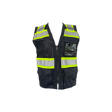Class 2 safety vest clear ID badge pocket