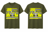 Five Star Bigfoot American Flag High Visibility T-Shirt