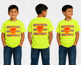 Kids Hi-Vis Colored Tee — Not ANSI Certified | XS–XL-SKULL