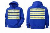 Hi-vis safety hoodie kangaroo pocket detail