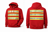 Safety hoodie worn on jobsite