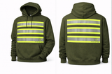 Safety hoodie side profile view