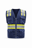 Five Star Reflective Safety Vest — Class 2 Hi-Vis | 10 Colors | Multi-Pocket Zip | Men & Women | XS–5X