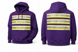 Hi-vis hoodie ribbed cuff detail