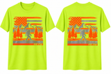 Five Star Bigfoot American Flag High Visibility T-Shirt