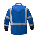 Premium Hooded Rain Coat - Blue Back