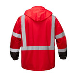 Premium Hooded Rain Coat - Red Alt