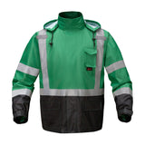 Premium Hooded Rain Coat - Forest Green