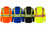 Hi-Vis Long Sleeve Safety Shirt – Reflective Workwear | 4 Colors Available