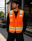 Surveyor Safety Vest – Multi-Pocket, Reflective | Green, Orange, Black | XS–5X