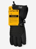 Carhartt Storm Defender Insulated Leather Gauntlet Work Gloves – Waterproof Winter Gloves – Black