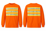 Hi-Vis Long Sleeve Safety Shirt with Reflective Stripes – Lightweight Work Shirt