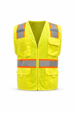 Five Star Reflective Safety Vest — Class 2 Hi-Vis | 10 Colors | Multi-Pocket Zip | Men & Women | XS–5X