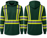 Lightweight Class 3 High Visibility Reflective Long Sleeve Safety Shirt W/Hood