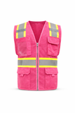 Five Star Reflective Safety Vest — Class 2 Hi-Vis | 10 Colors | Multi-Pocket Zip | Men & Women | XS–5X