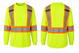 Hi-Vis Long Sleeve Safety Shirt – Reflective Workwear | 4 Colors Available