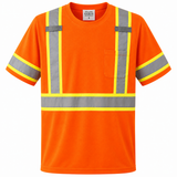 Class 2 High Visibility Reflective Safety T-Shirt – Short Sleeve Workwear Tee