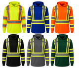 Lightweight Class 3 High Visibility Reflective Long Sleeve Safety Shirt W/Hood