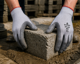 Atlas 451 Gray Work Gloves – 12 Pair Pack (S/M/L/XL) | Latex Grip Gloves