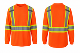 Hi-Vis Long Sleeve Safety Shirt – Reflective Workwear | 4 Colors Available