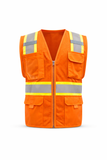 Five Star Reflective Safety Vest — Class 2 Hi-Vis | 10 Colors | Multi-Pocket Zip | Men & Women | XS–5X