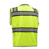 Rip-Stop Surveyor Vest - Safety Green Back